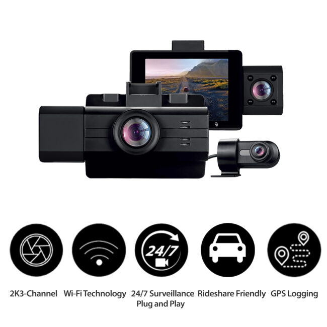OMBAR Dash Cam Front and Rear 5G WiFi, Dash Cam 4K/2K/1080P+1080P, Dash