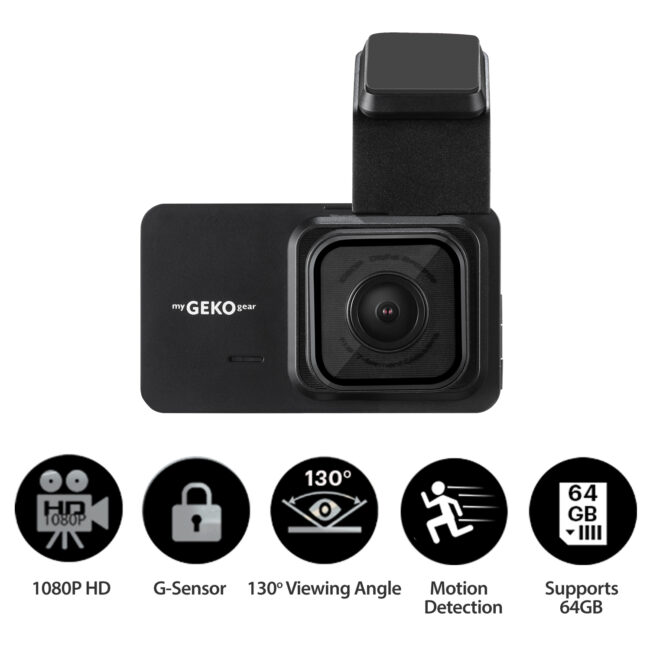 GEKO Moto Snap - Dashboard camera - 1080p / 30 fps - Wireless LAN -  G-Sensor - black 
